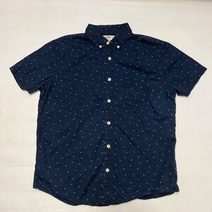 Urban Pipeline Short Sleeve Button Shirt Casual Navy Large
